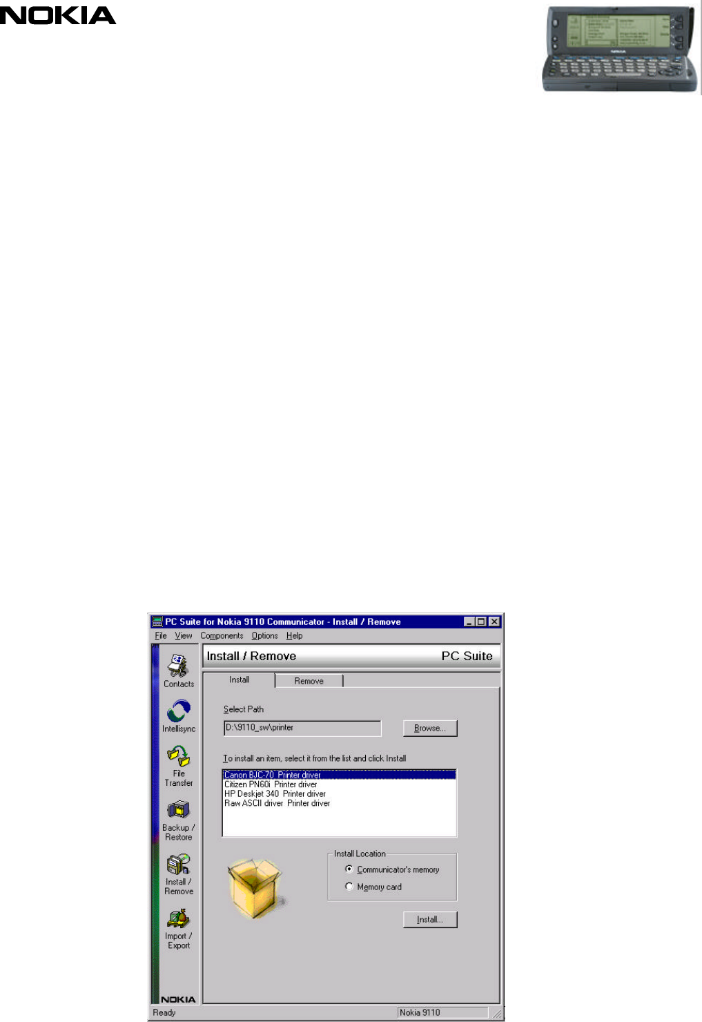 pc suite for nokia 9110 communicator