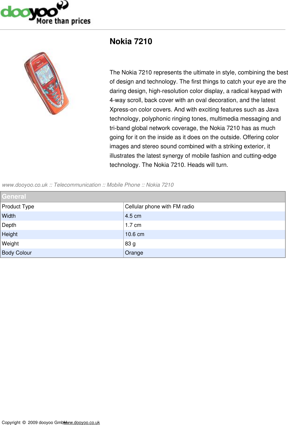 Page 1 of 4 - Nokia Nokia-Supernova-7210-Users-Manual- 7210  Nokia-supernova-7210-users-manual