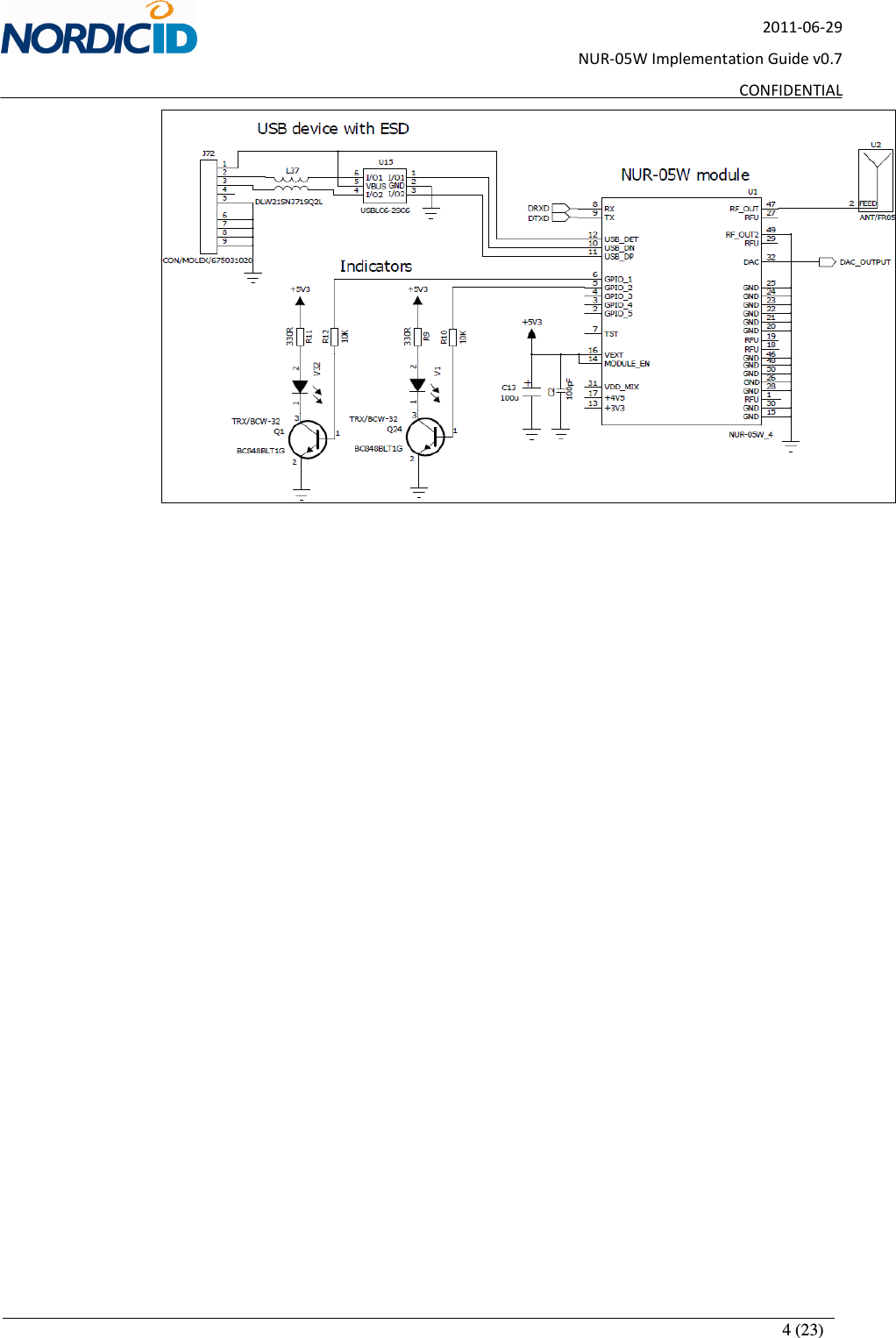       4 (23) 2011-06-29 NUR-05W Implementation Guide v0.7 CONFIDENTIAL  