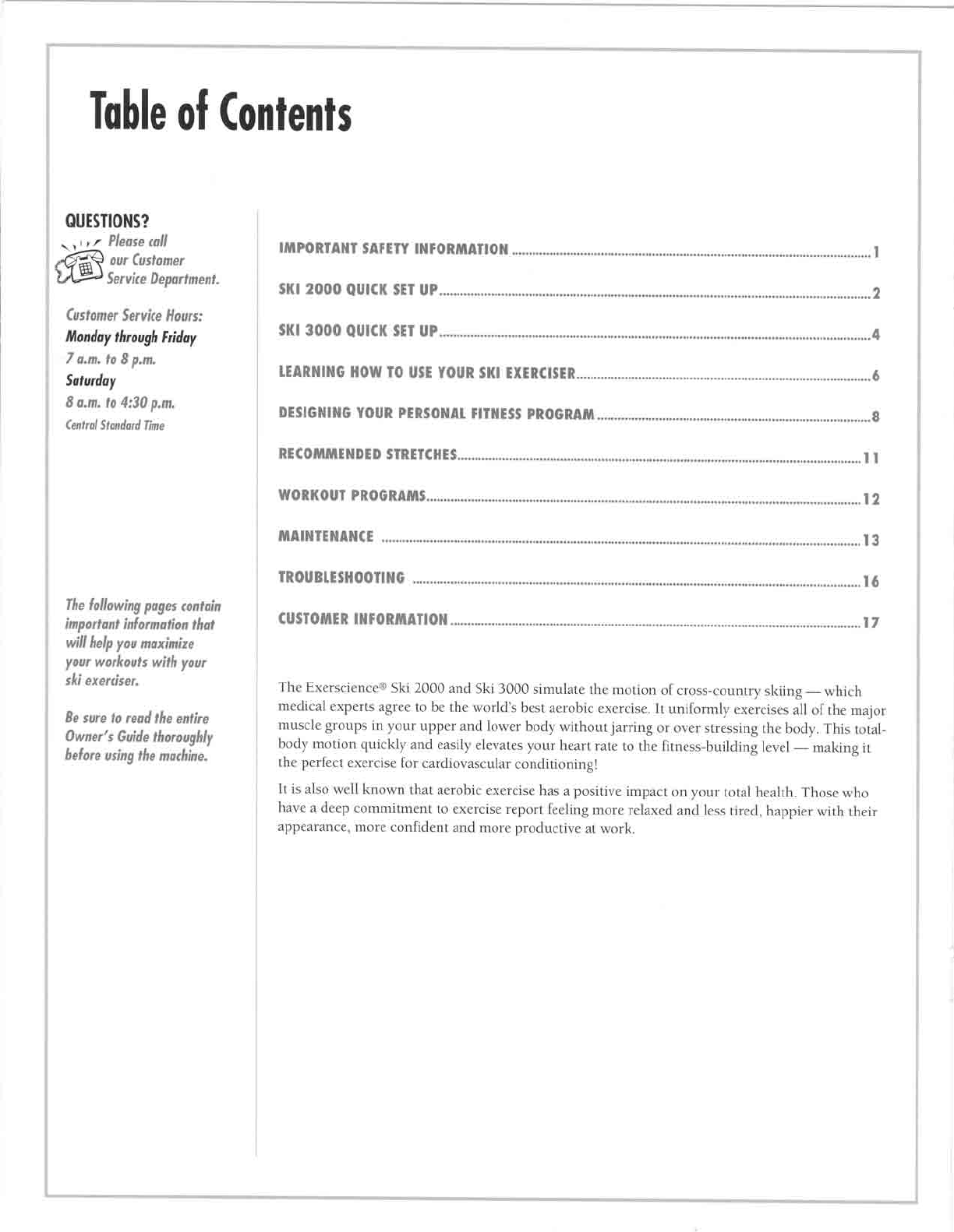 nordic track ski machine pdf info