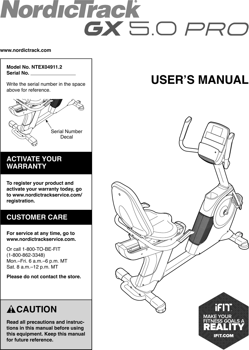 Nordic Track Ntex049112 Owner S Manual