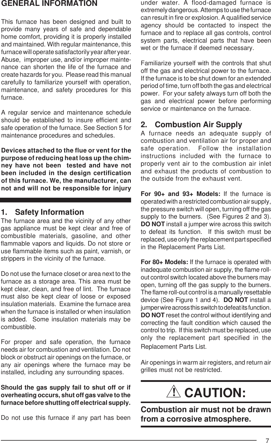 Page 7 of 12 - Nordyne Nordyne-Residential-Gas-Furnaces-Users-Manual- 708222-0 G6TA Furn. UM.PMD  Nordyne-residential-gas-furnaces-users-manual
