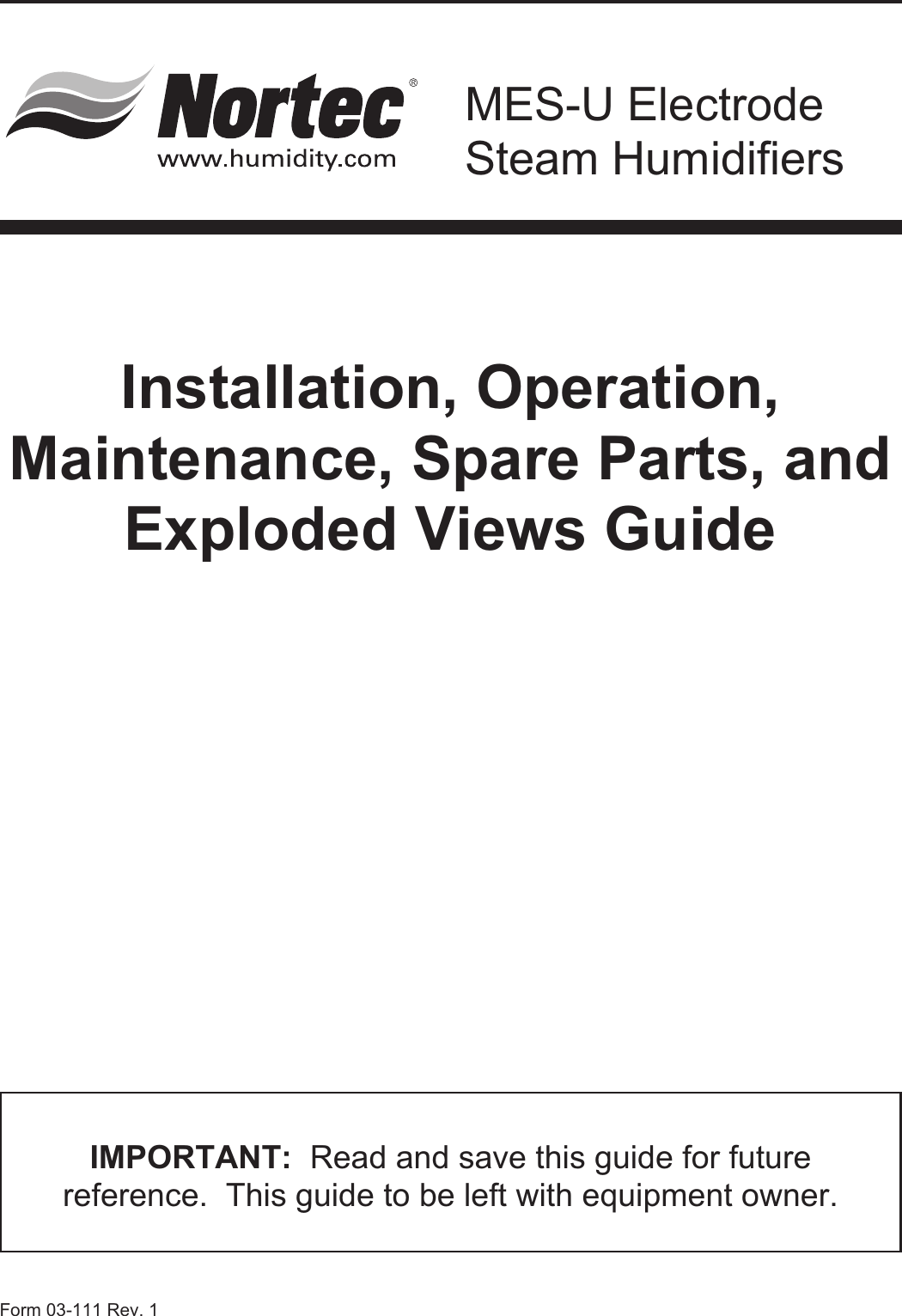 Nortec Industries Mes U Users Manual P