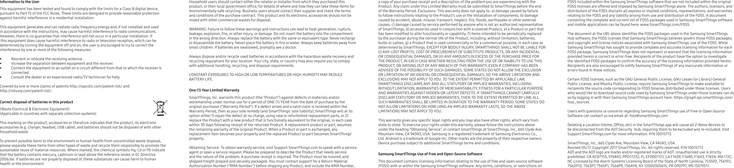 Page 13 of Nortek Security and Control 00161 Door / Window Sensor User Manual