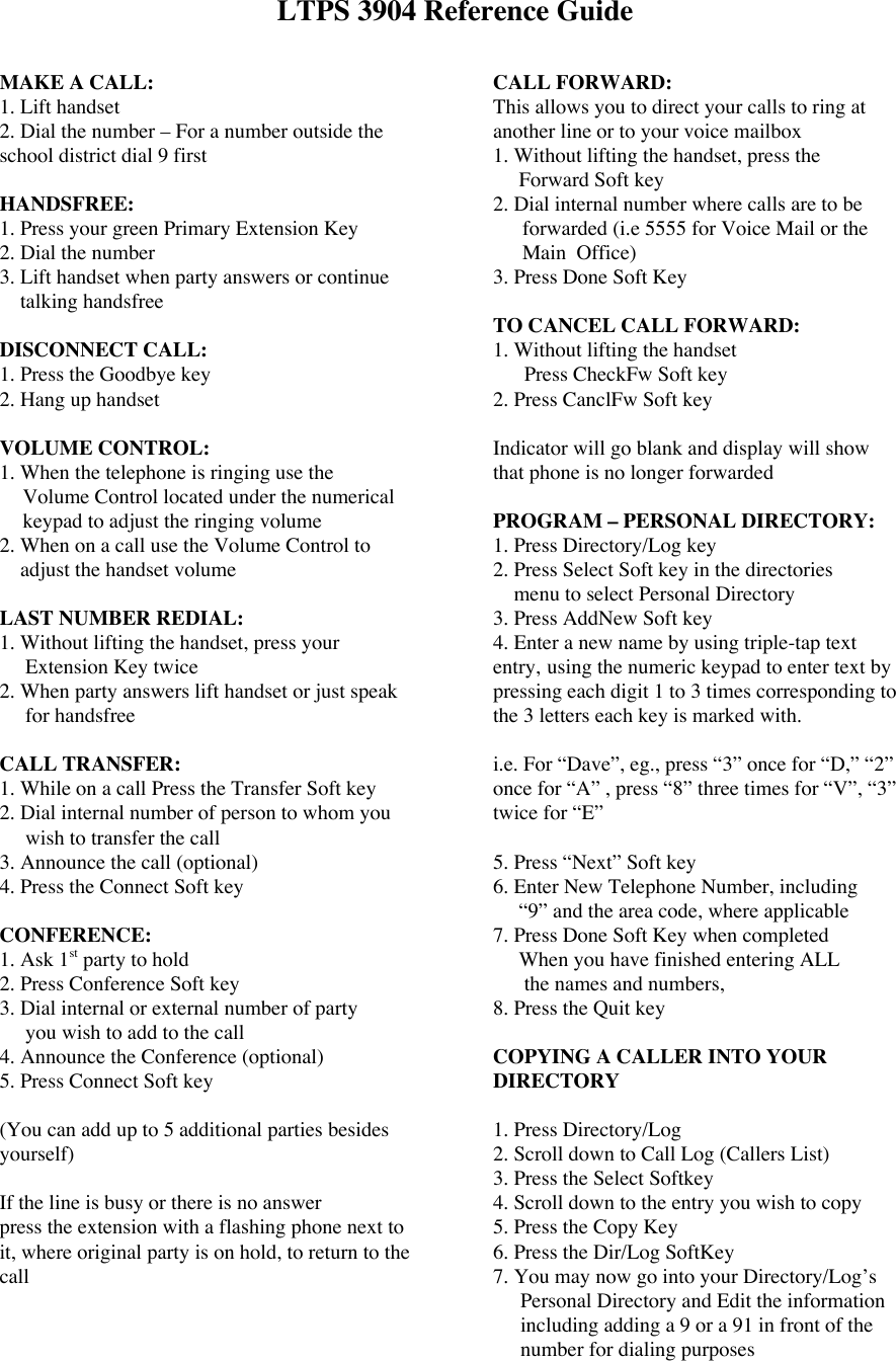 Page 3 of 7 - Nortel-Networks Nortel-Networks-3904-Users-Manual-  Nortel-networks-3904-users-manual