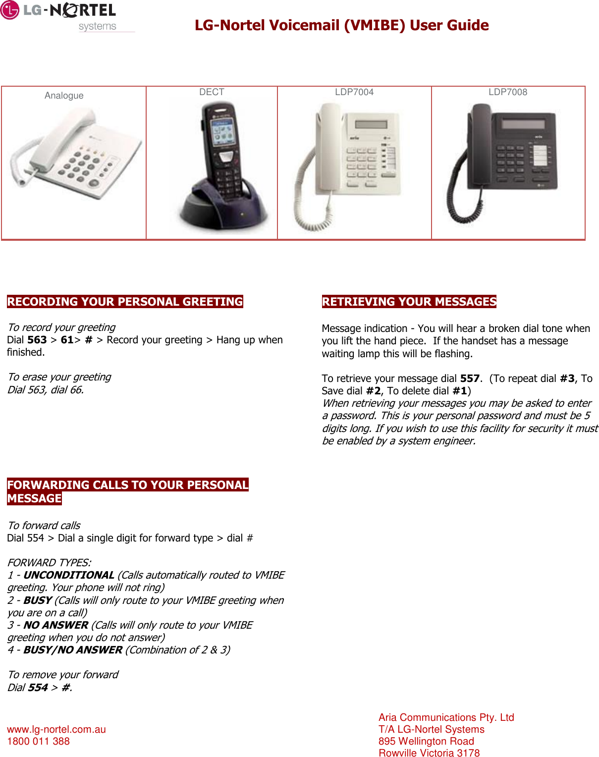 Nortel Networks Ldp7004 Users Manual