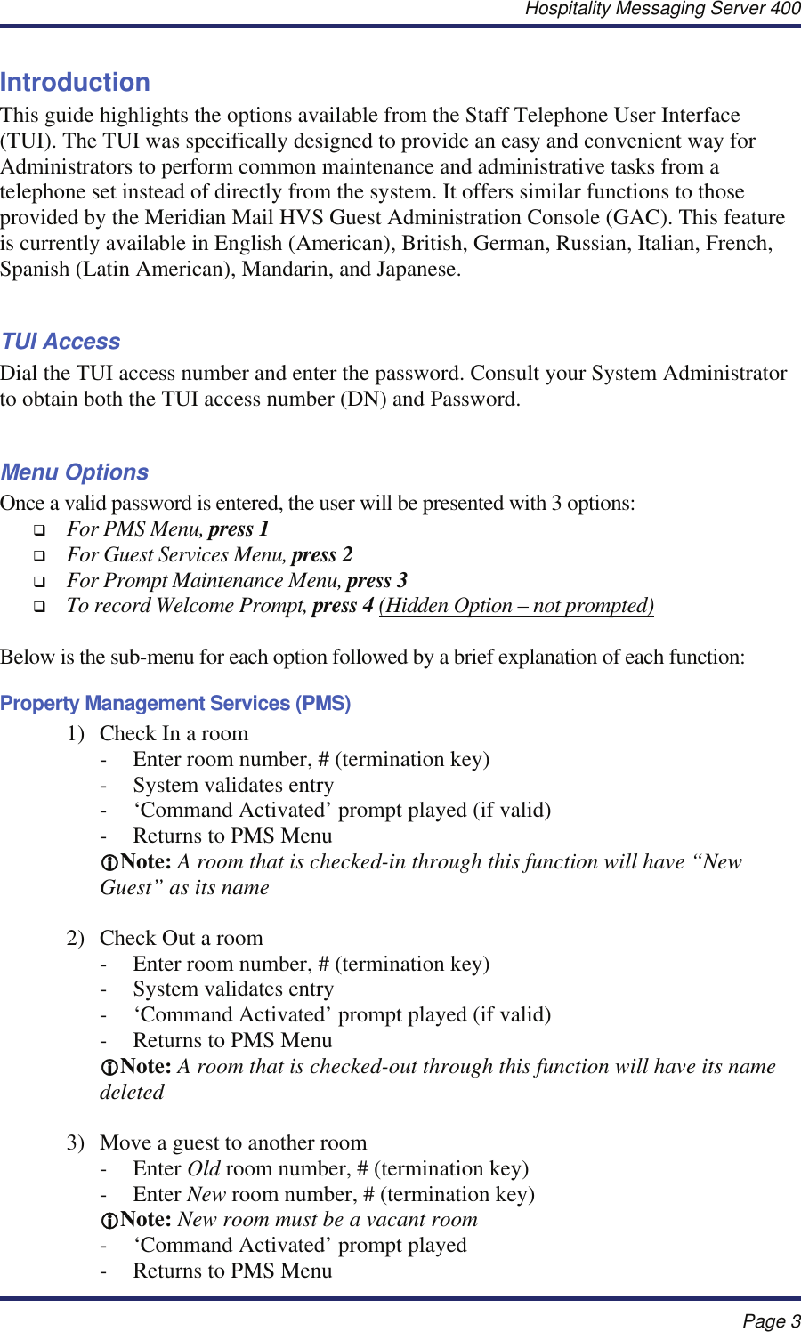 Page 3 of 8 - Nortel-Networks Nortel-Networks-Nortel-Baystack-Instant-Internet-400-Users-Manual- HMS400 Telephone User Interface (TUI)  Nortel-networks-nortel-baystack-instant-internet-400-users-manual