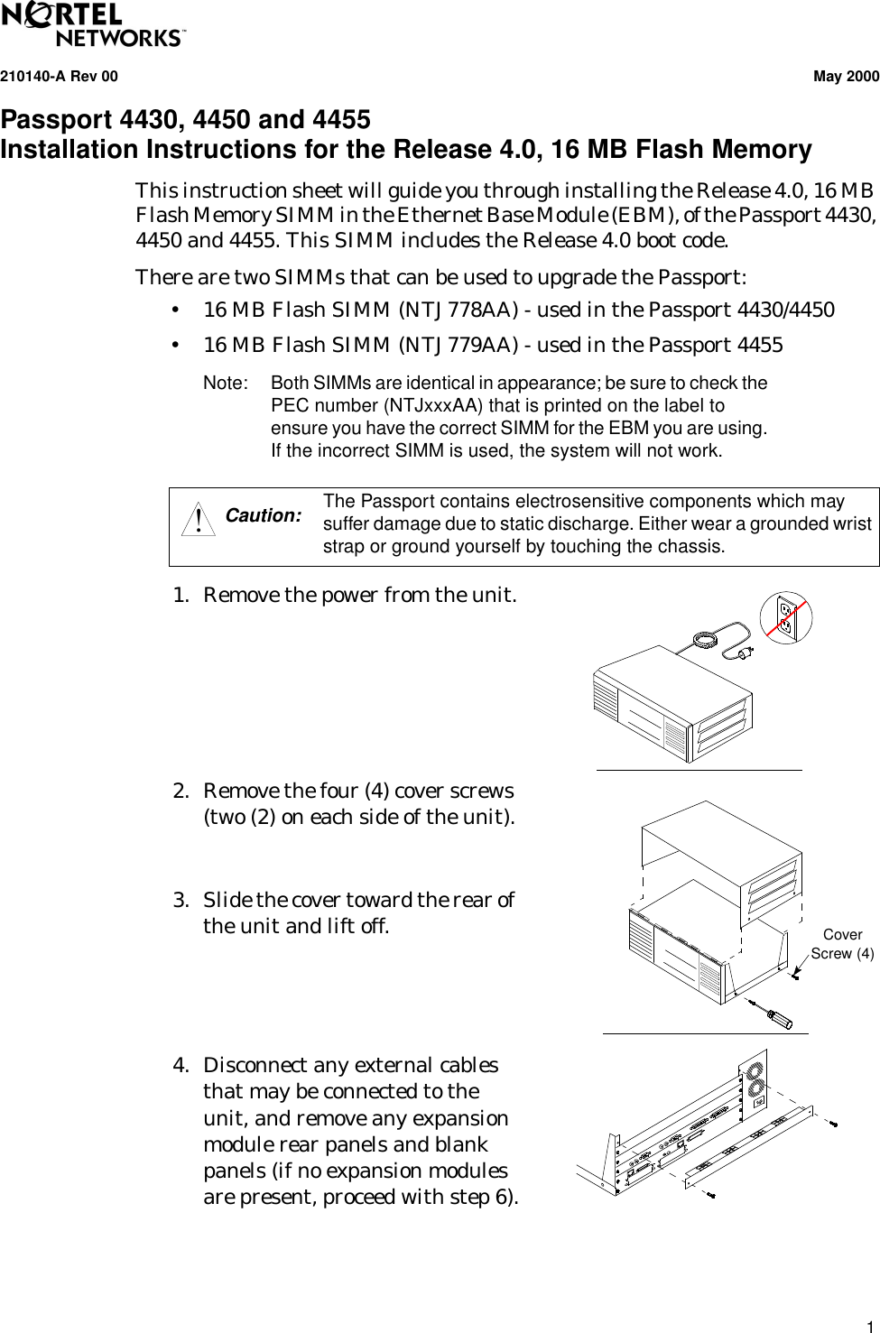 Page 1 of 2 - Nortel-Networks Nortel-Networks-Passport-4450-Users-Manual- 210140atext  Nortel-networks-passport-4450-users-manual