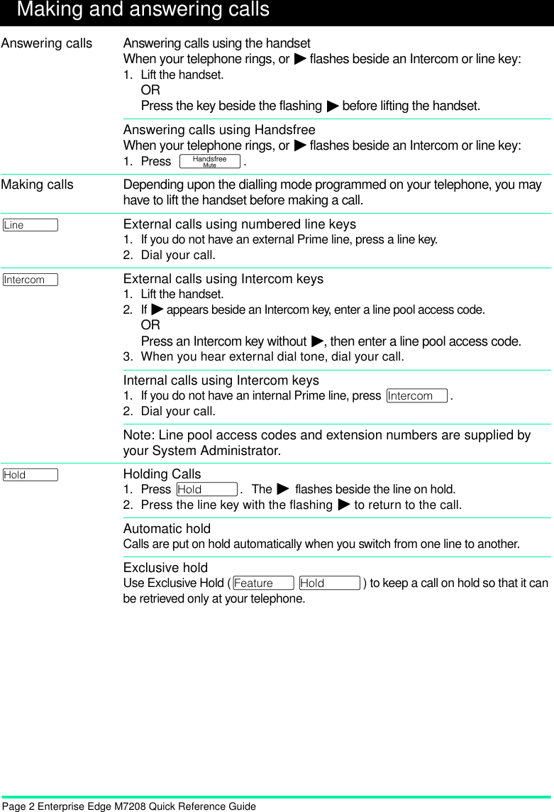 Page 4 of 8 - Nortel-Networks Nortel-Networks-Telephone-M7208-Users-Manual-  Nortel-networks-telephone-m7208-users-manual