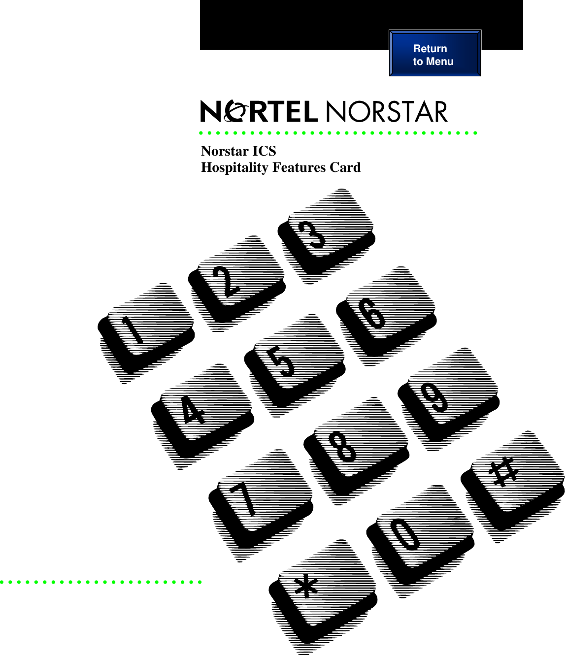 Page 1 of 6 - Nortel-Networks Nortel-Networks-Telephone-M7310-Users-Manual- Norstar ICS Hospitality Features Card  Nortel-networks-telephone-m7310-users-manual