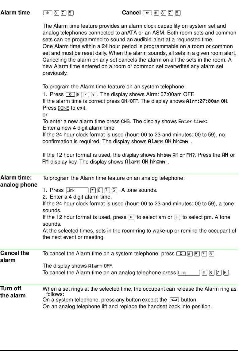 Page 3 of 6 - Nortel-Networks Nortel-Networks-Telephone-M7310-Users-Manual- Norstar ICS Hospitality Features Card  Nortel-networks-telephone-m7310-users-manual