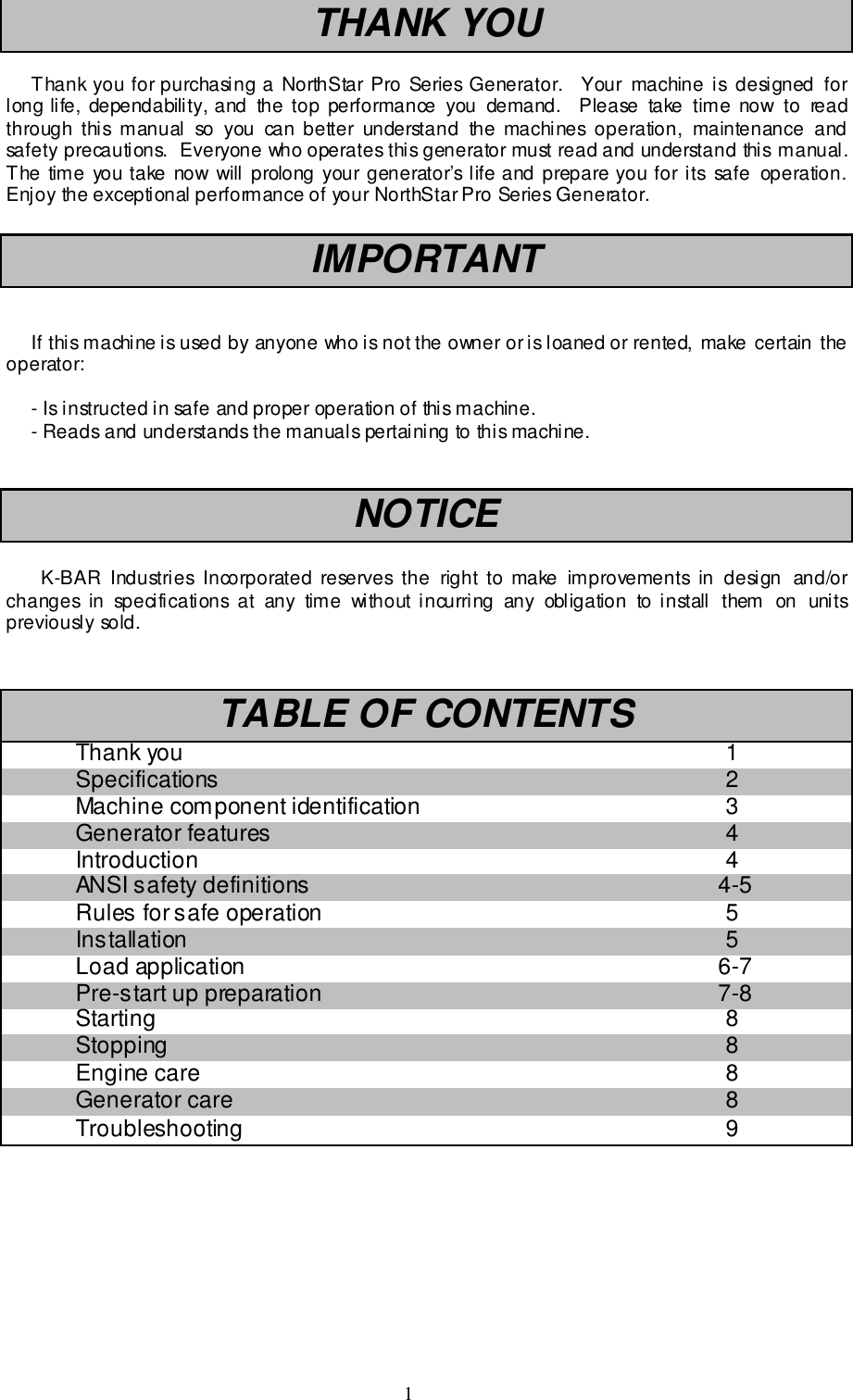 Page 2 of 10 - North-Star North-Star-5500-Users-Manual-  North-star-5500-users-manual