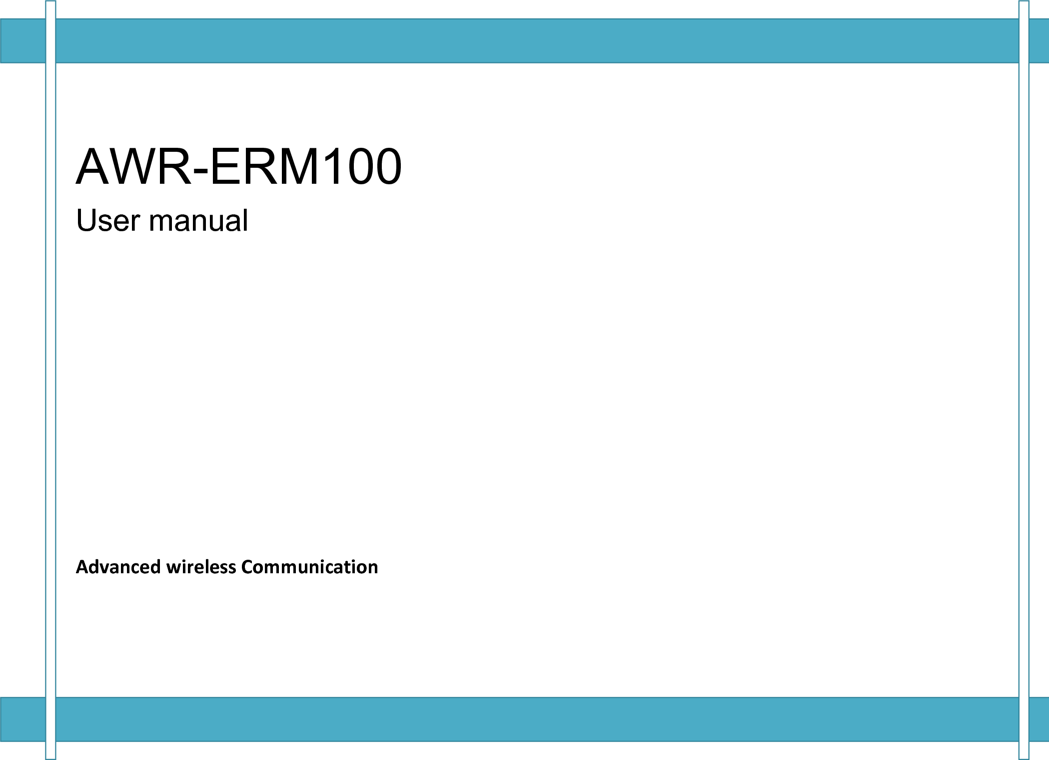  AWR-ERM100 User manual        AdvancedwirelessCommunication 