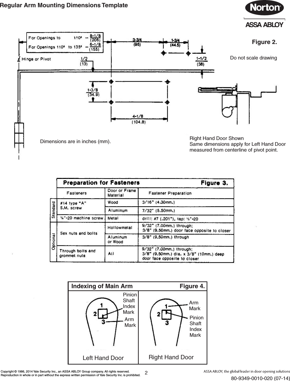 Page 2 of 6 - Norton  78-B/FHA Regular Or Parallel Arm, Hold Open 80-9349-0010-020