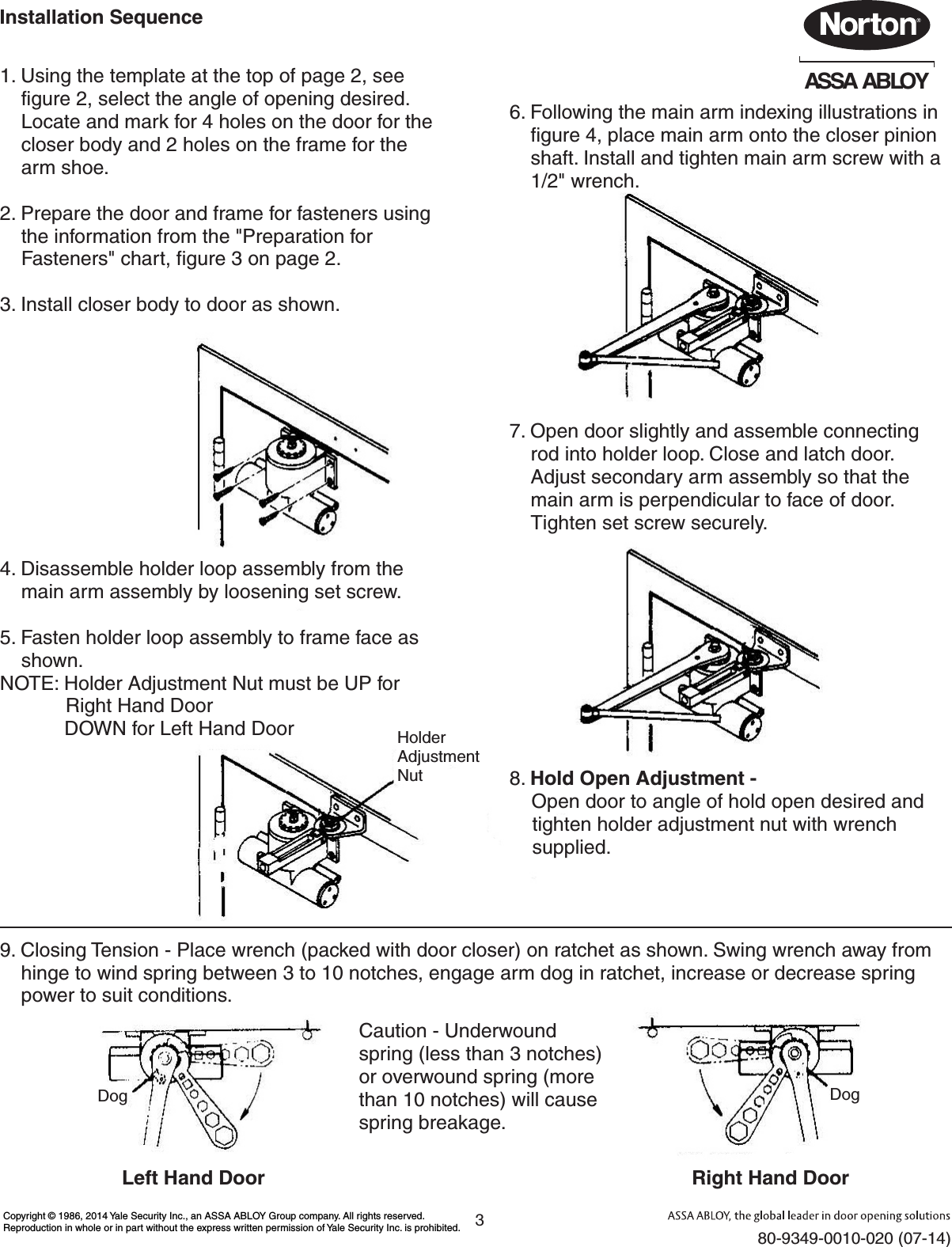 Page 3 of 6 - Norton  78-B/FHA Regular Or Parallel Arm, Hold Open 80-9349-0010-020