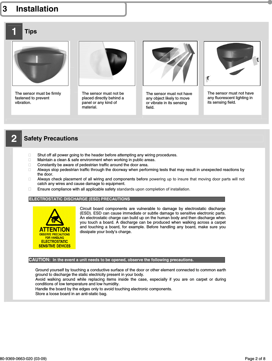 Page 2 of 8 - Norton - 75.5185.04_Eagle_English_20070727 663 Motion Sensor 80-9369-0663-020