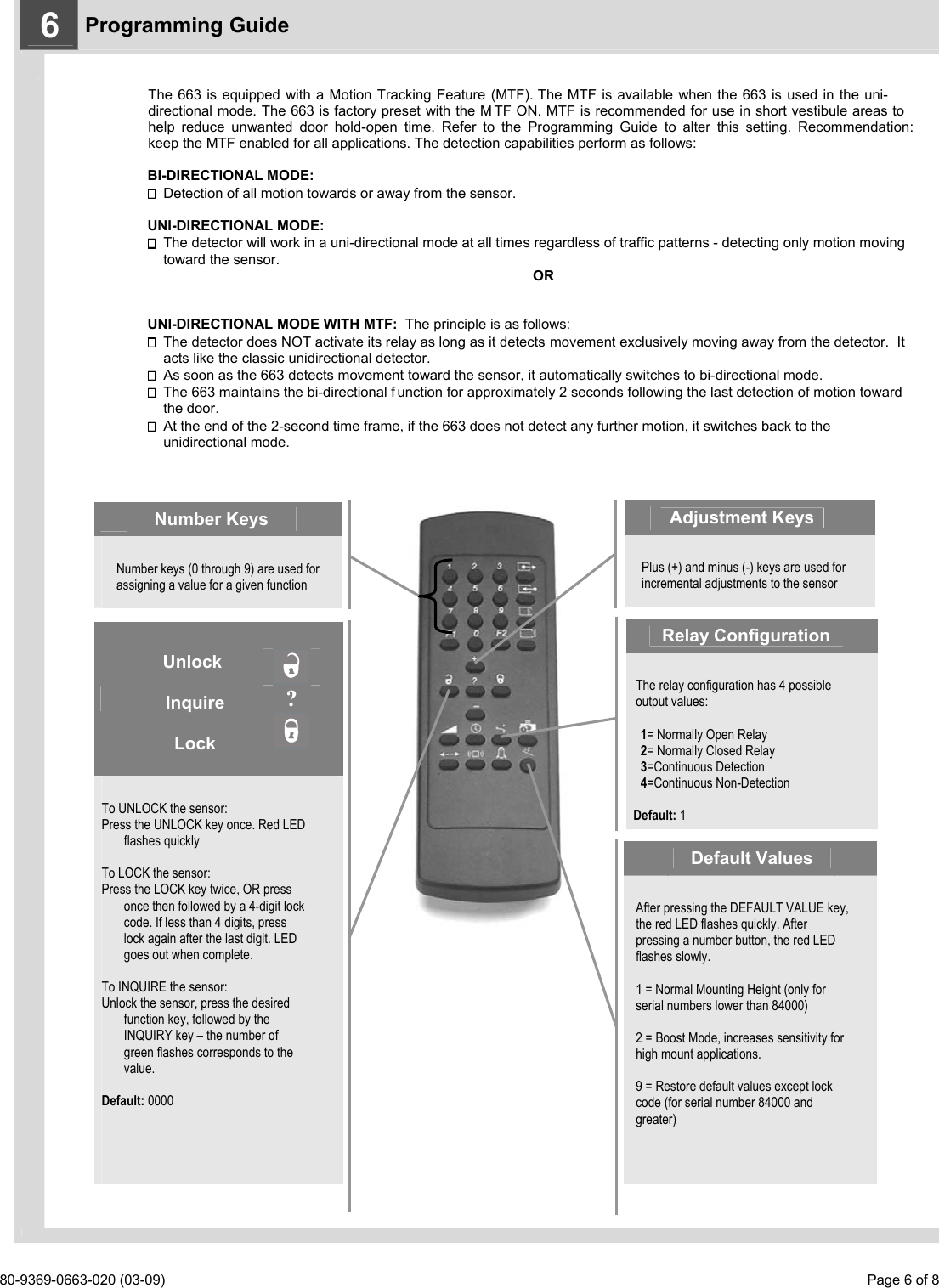 Page 6 of 8 - Norton - 75.5185.04_Eagle_English_20070727 663 Motion Sensor 80-9369-0663-020