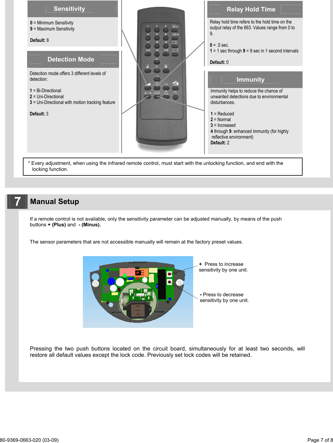 Page 7 of 8 - Norton - 75.5185.04_Eagle_English_20070727 663 Motion Sensor 80-9369-0663-020