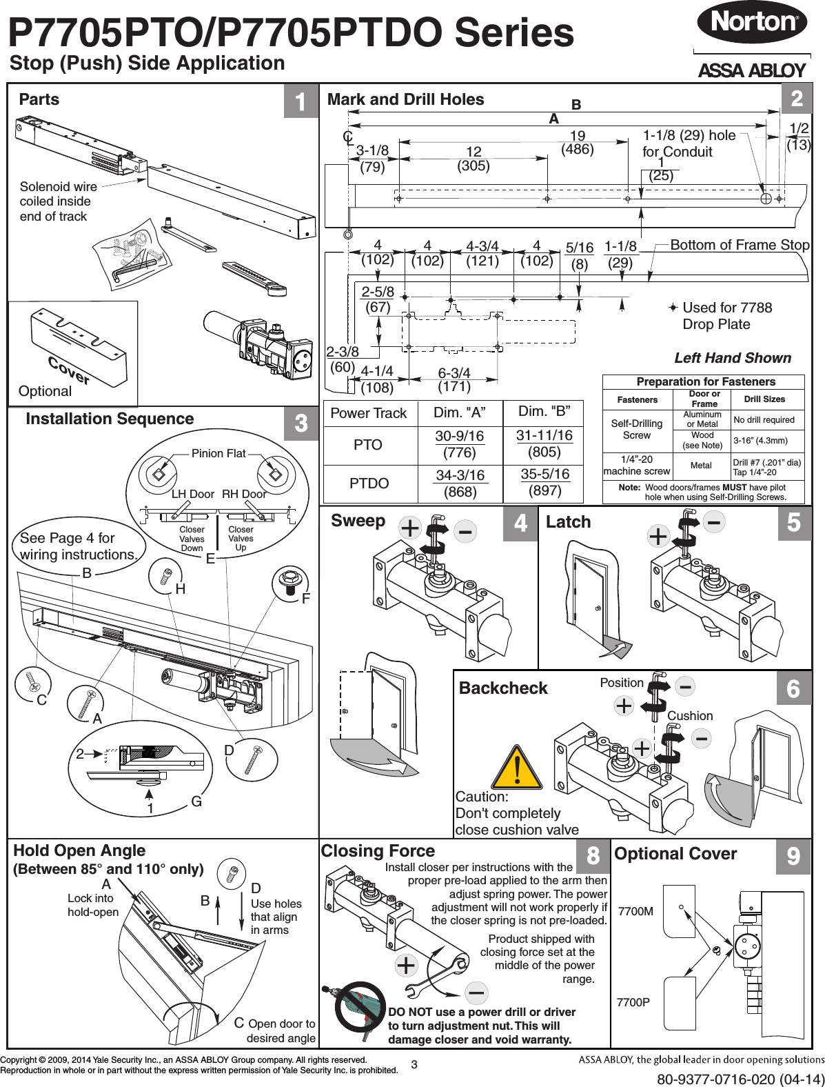 Page 3 of 4 - Norton  Master (PTDO) Or Support (PTO) Units, Push Pull Side 80-9377-0716-020