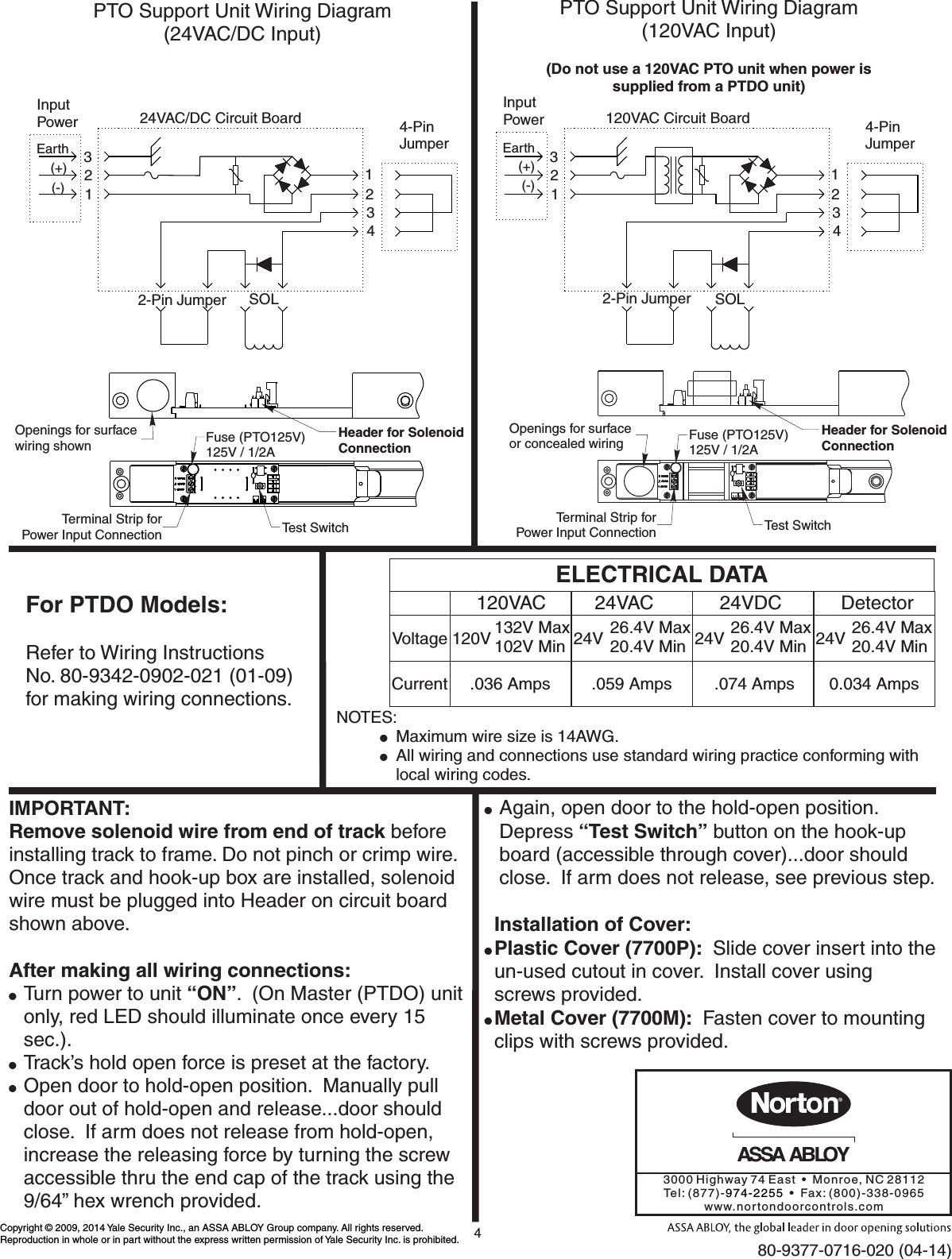 Page 4 of 4 - Norton  Master (PTDO) Or Support (PTO) Units, Push Pull Side 80-9377-0716-020