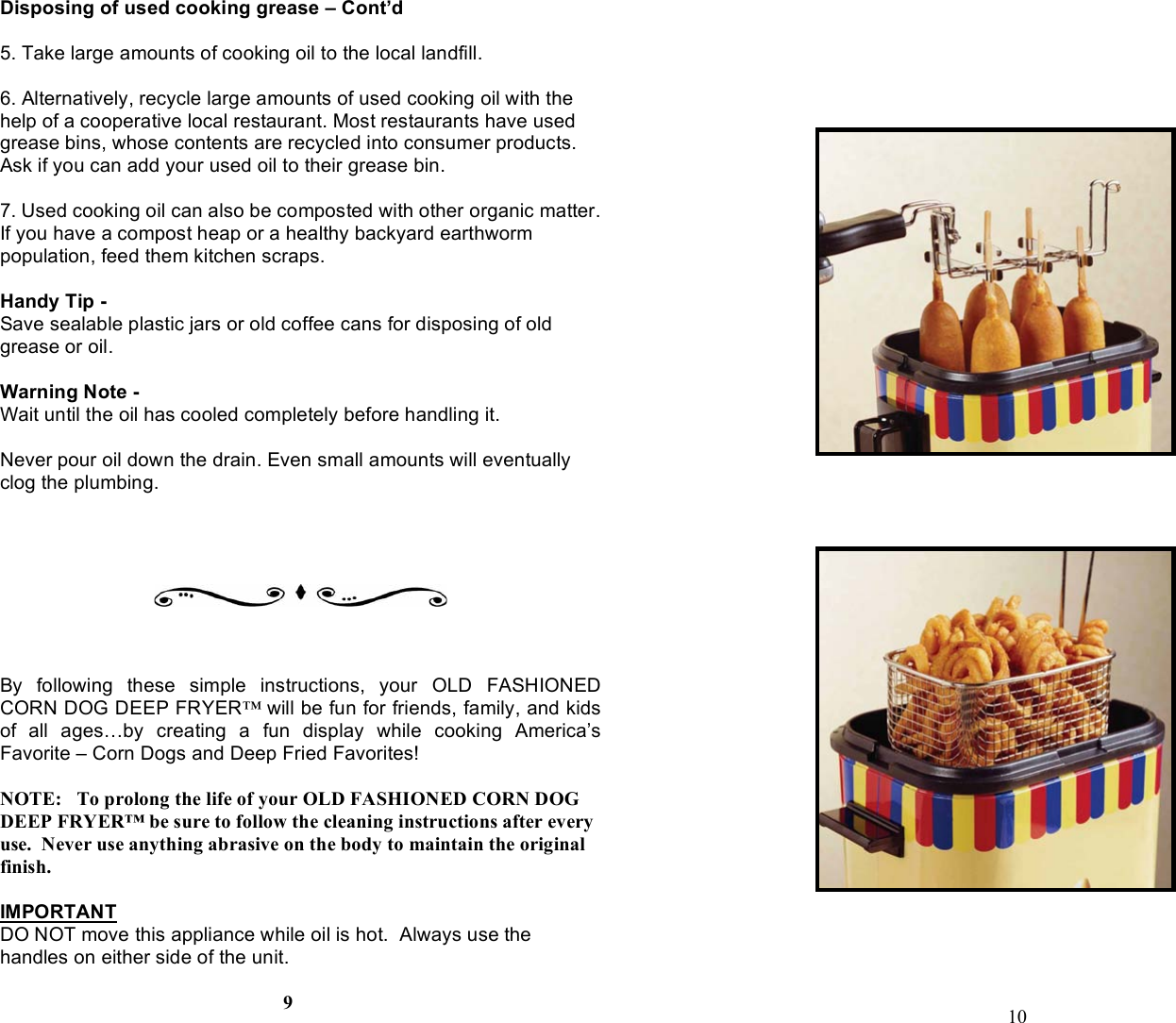 Page 6 of 8 - Nostalgia-Electrics Nostalgia-Electrics-Cdc-596-Users-Manual CDC-596 9-1-09