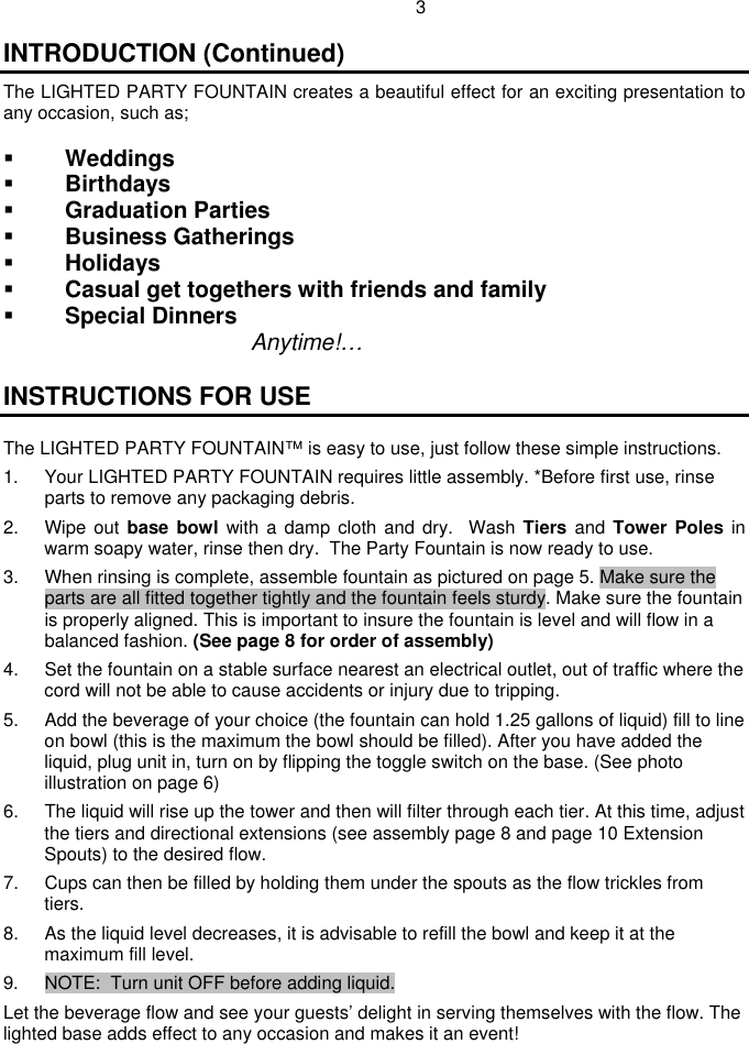 Page 5 of 10 - Nostalgia-Electrics Nostalgia-Electrics-Lpf-210-Users-Manual- Read These  Nostalgia-electrics-lpf-210-users-manual