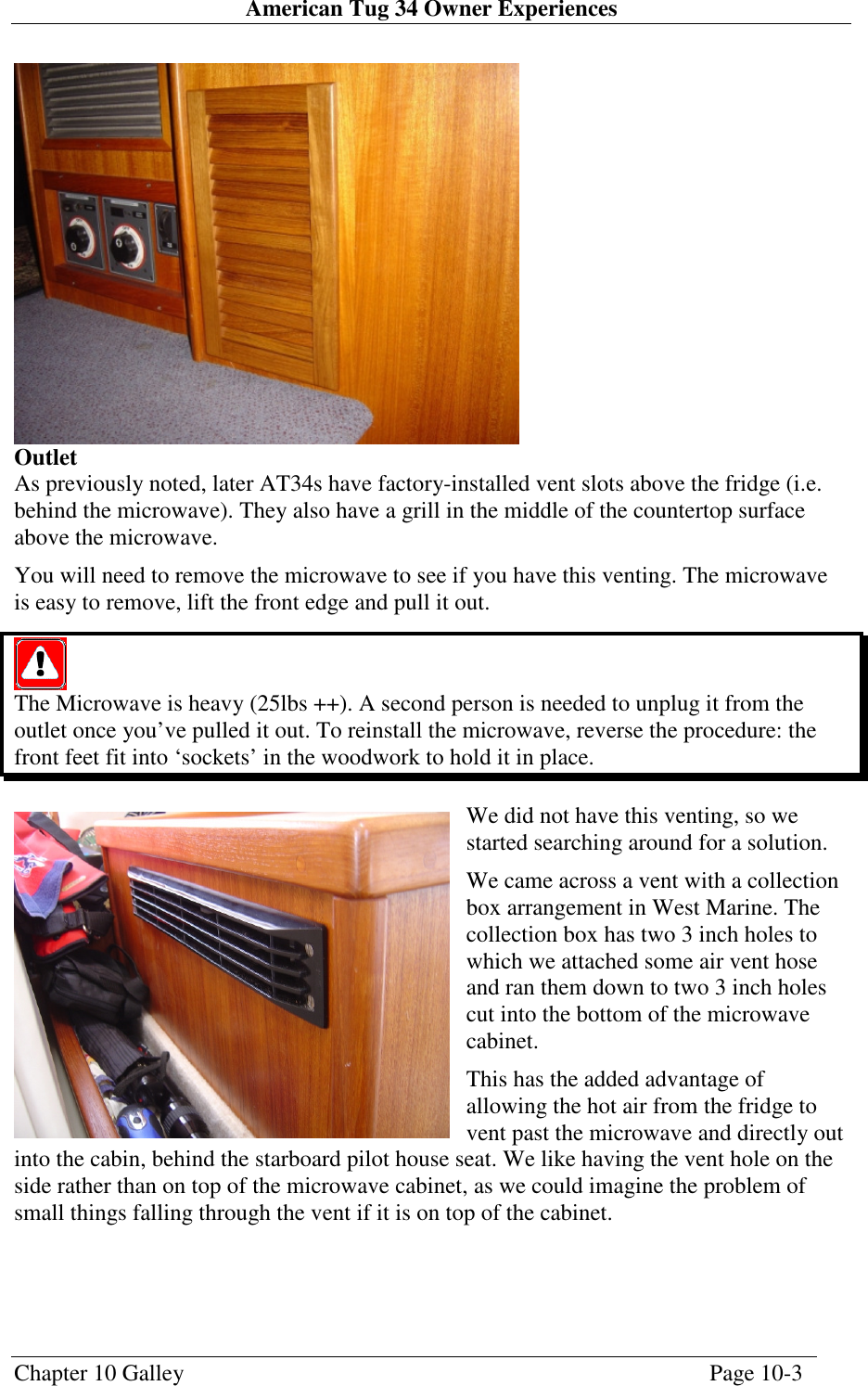 Page 3 of 9 - Nova-Kool Nova-Kool-Chapter-10-Users-Manual American Tug 34 Owners Experiences V1.1