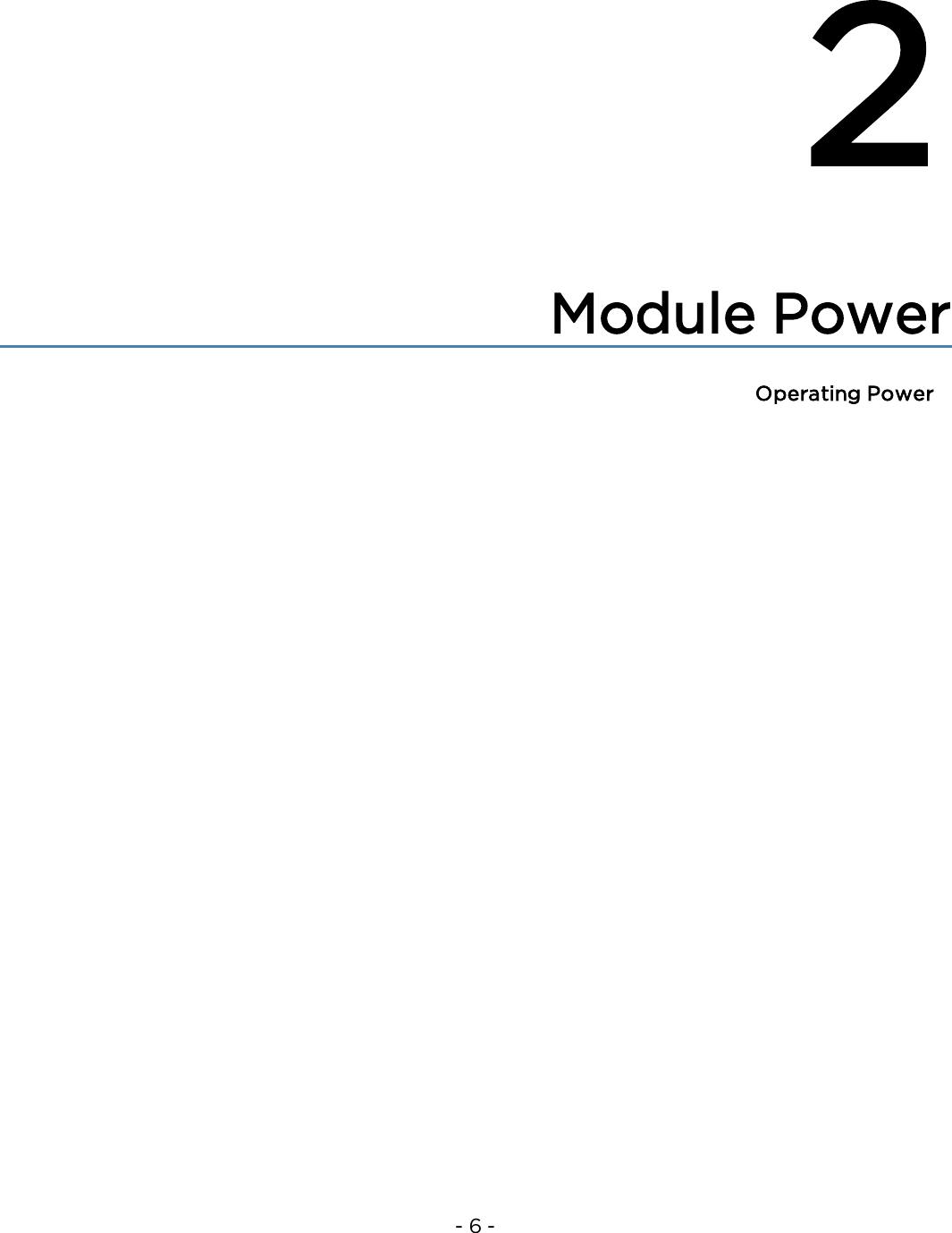 - 6 -2Module PowerOperating Power