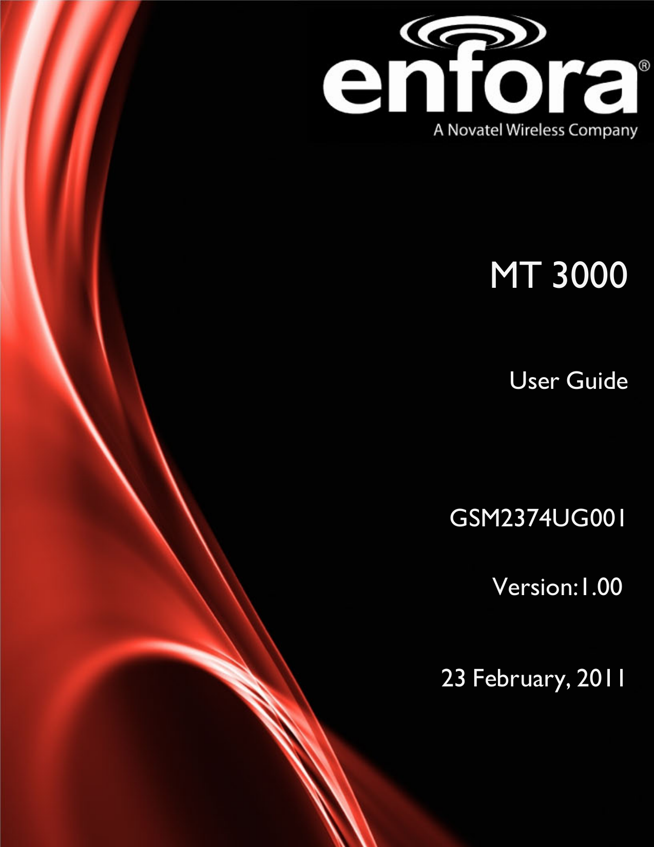 MT 3000User GuideGSM2374UG001Version:1.0023 February, 2011