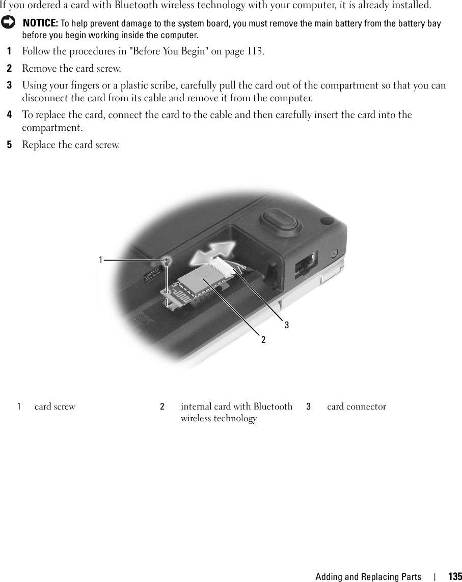 136 Adding and Replacing Parts