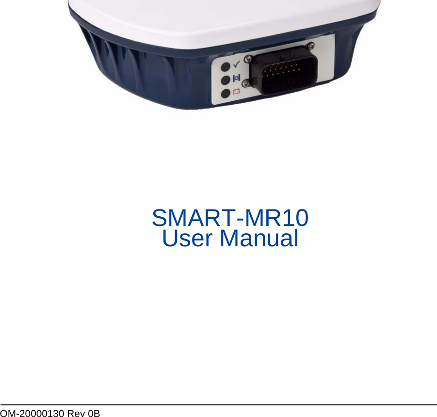 OM-20000130 Rev 0BSMART-MR10User Manual