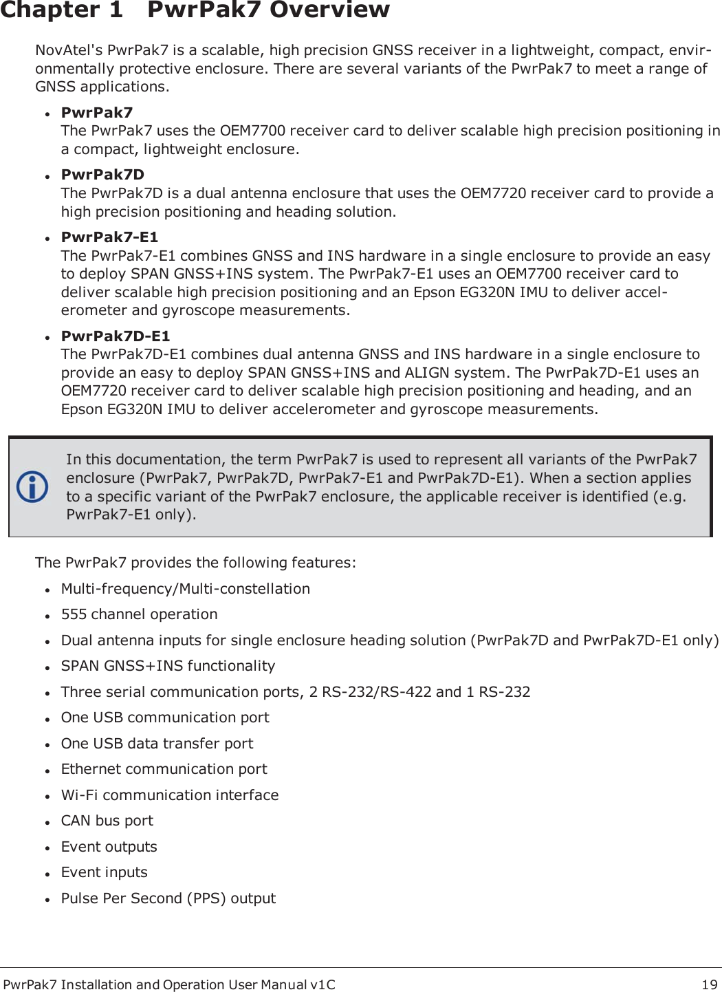 Page 3 of Novatel 01019715 802.11 bgn WiFi/BT/Zigbee MODULE User Manual PwrPak7 Installation and Operation