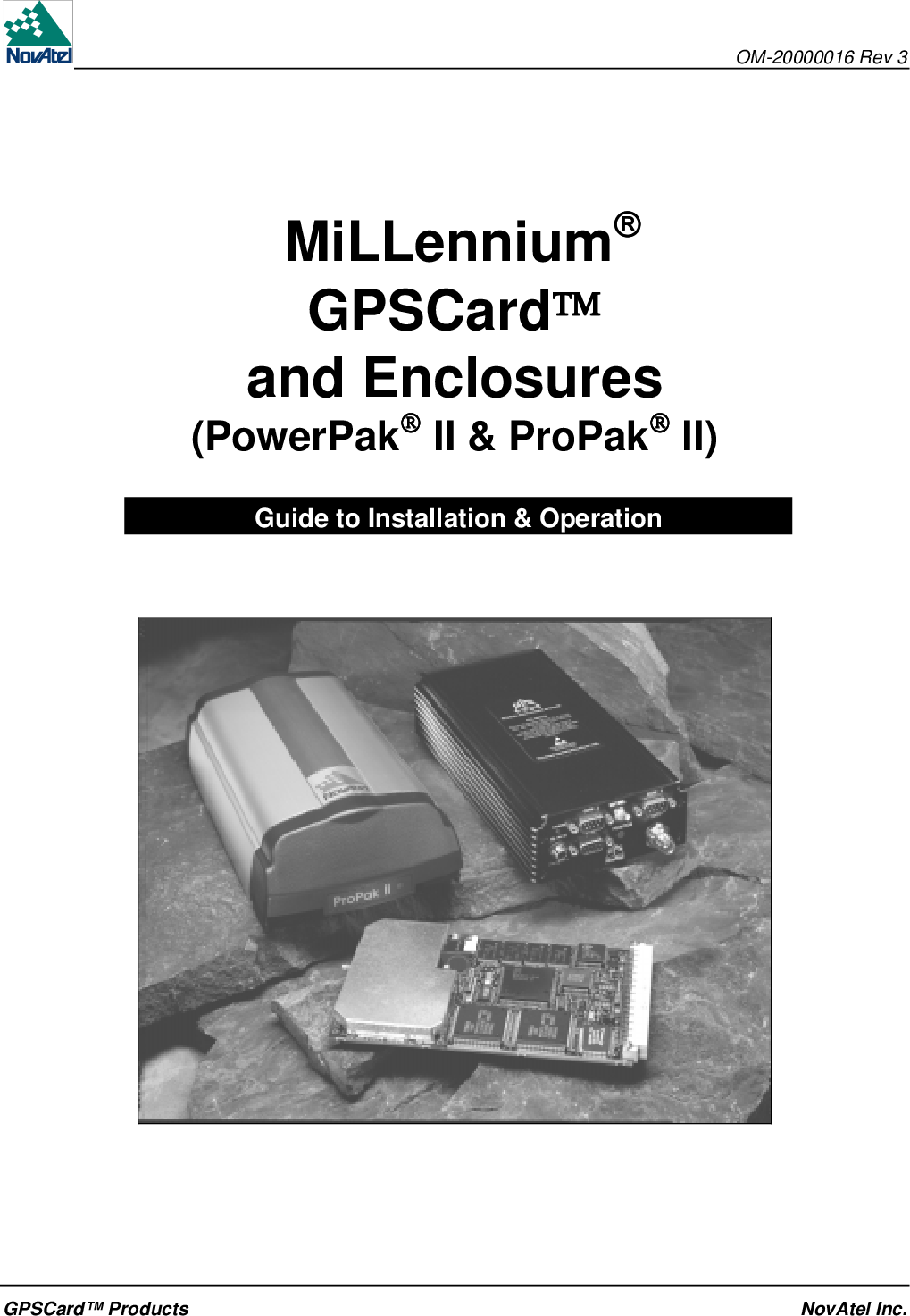 Novatel PowerPak II L1/L2 Manual User To The A3a44693 5789 407b b5bf