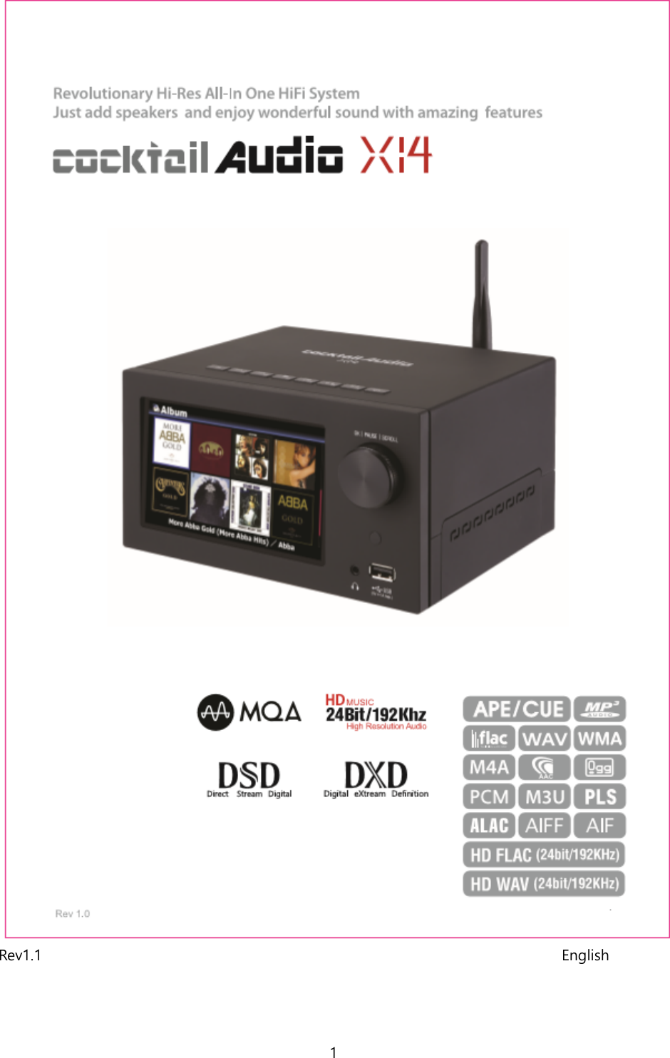 Page 1 of Novatron X14 HiFi-Audio User Manual X14  English ver1 1