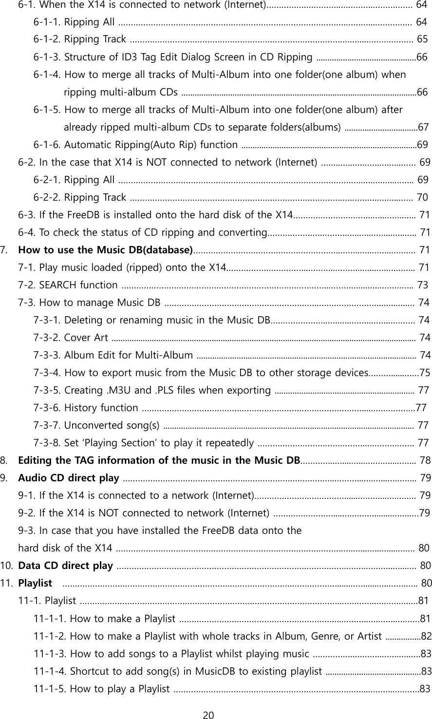 Page 20 of Novatron X14 HiFi-Audio User Manual X14  English ver1 1