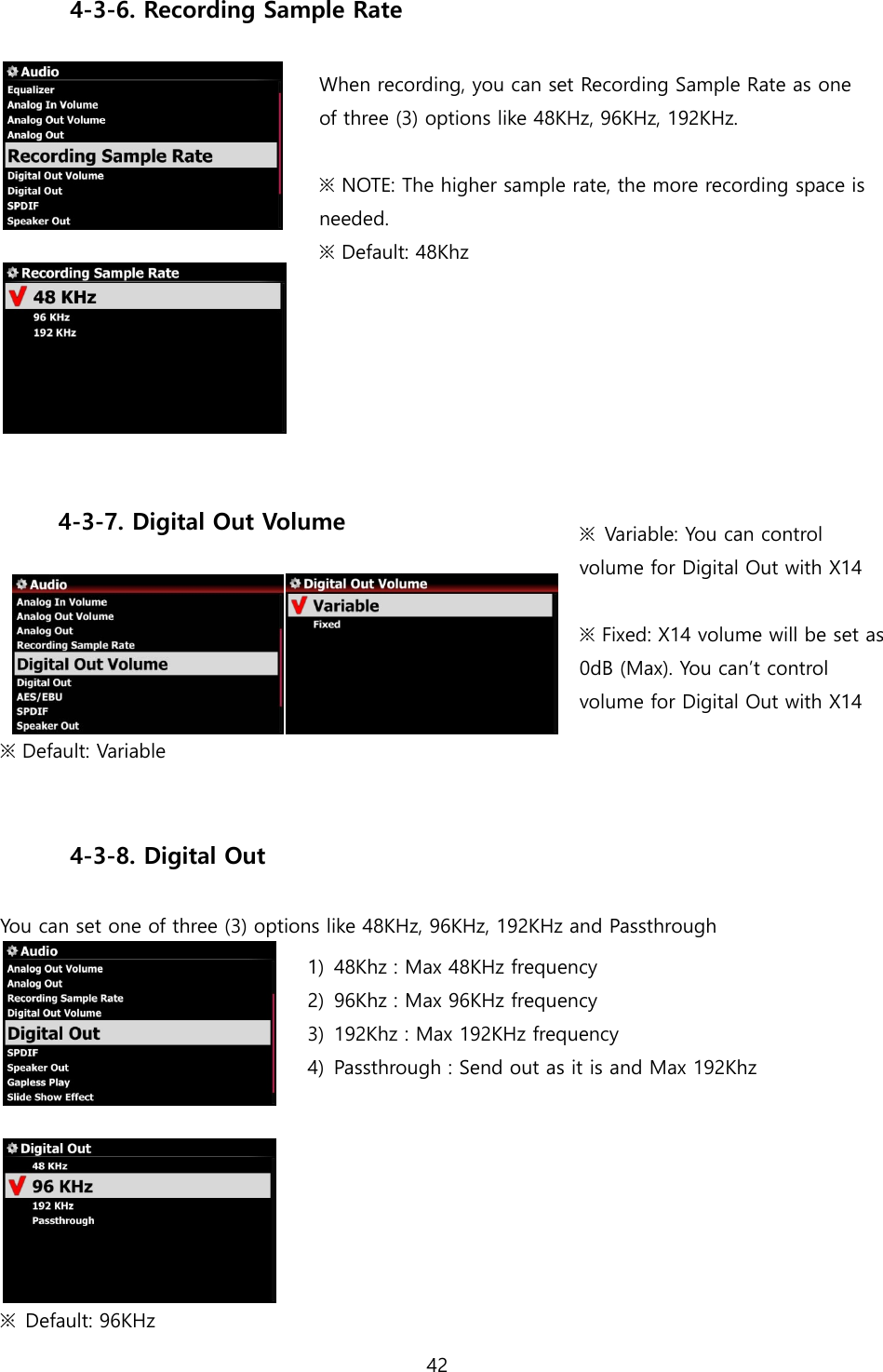 Page 42 of Novatron X14 HiFi-Audio User Manual X14  English ver1 1