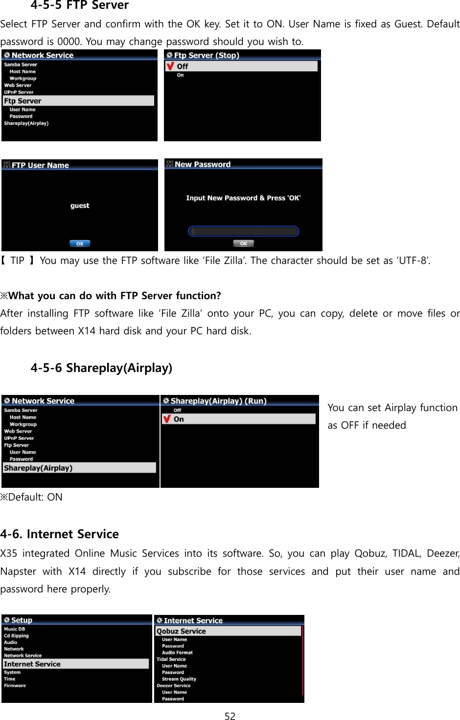 Page 52 of Novatron X14 HiFi-Audio User Manual X14  English ver1 1