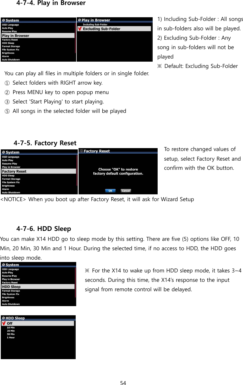 Page 54 of Novatron X14 HiFi-Audio User Manual X14  English ver1 1