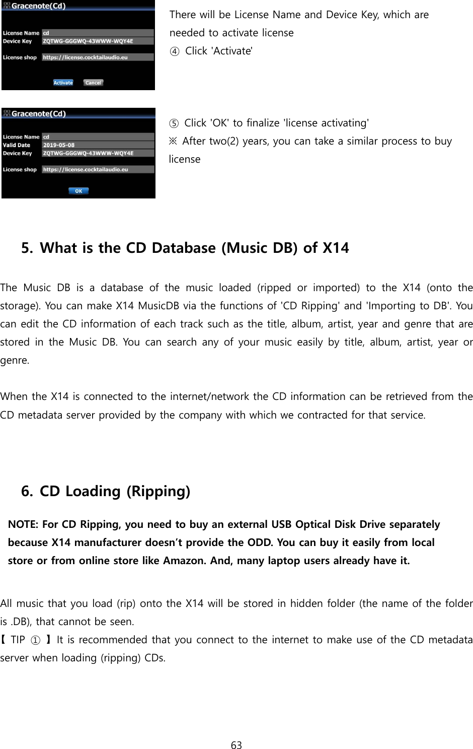 Page 63 of Novatron X14 HiFi-Audio User Manual X14  English ver1 1