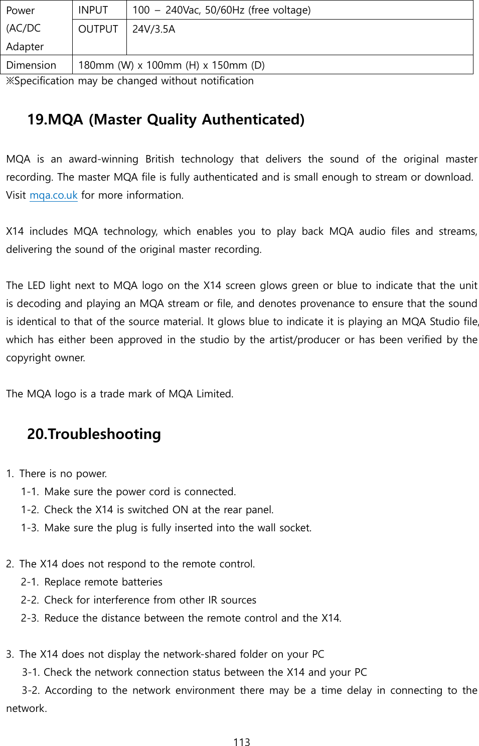 Page 44 of Novatron X14 HiFi-Audio User Manual X14  English ver1 1