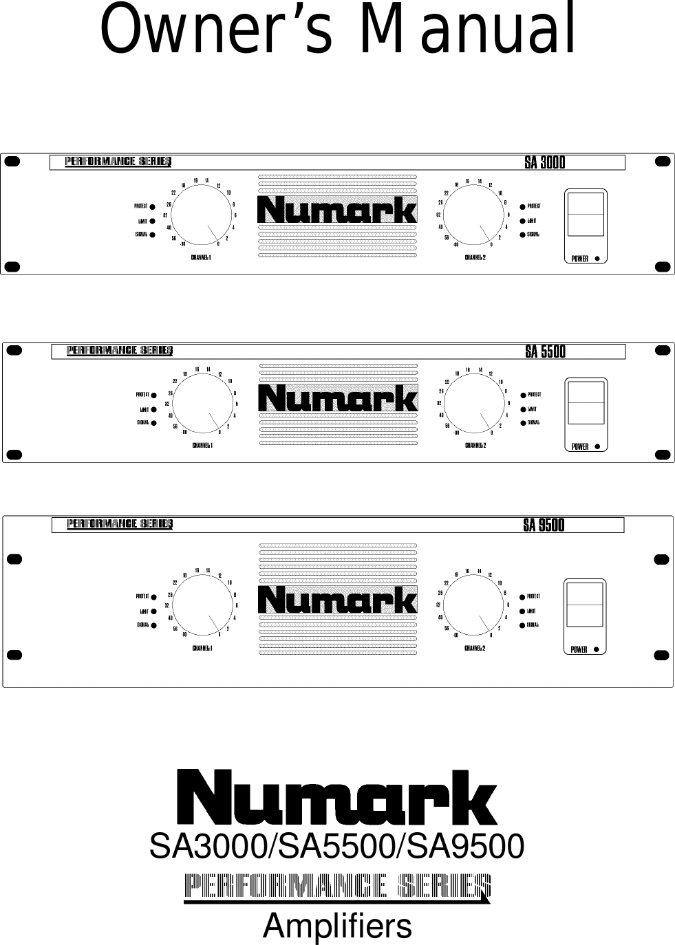 Numark Industries Sa3000 Users Manual