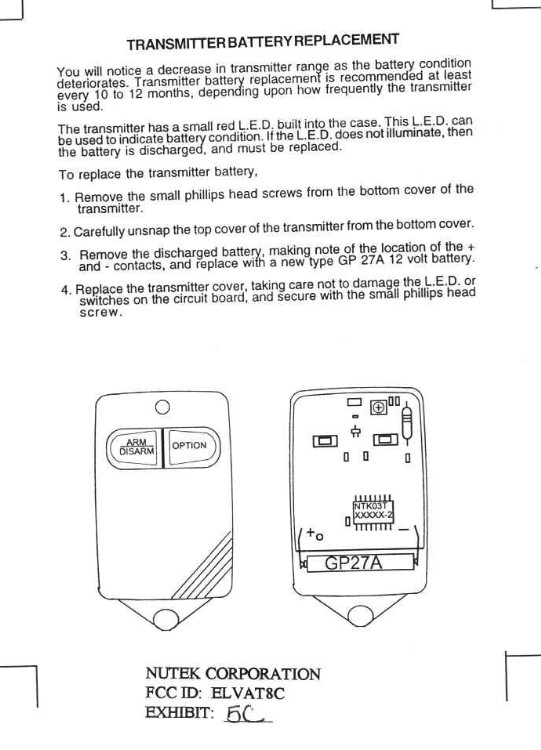 Security Device TX User Manual