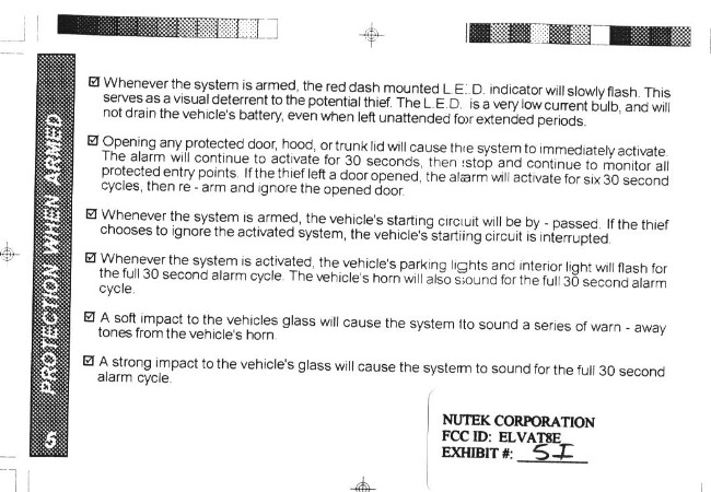 AUTO SECURITY TRANSMITTER User Manual