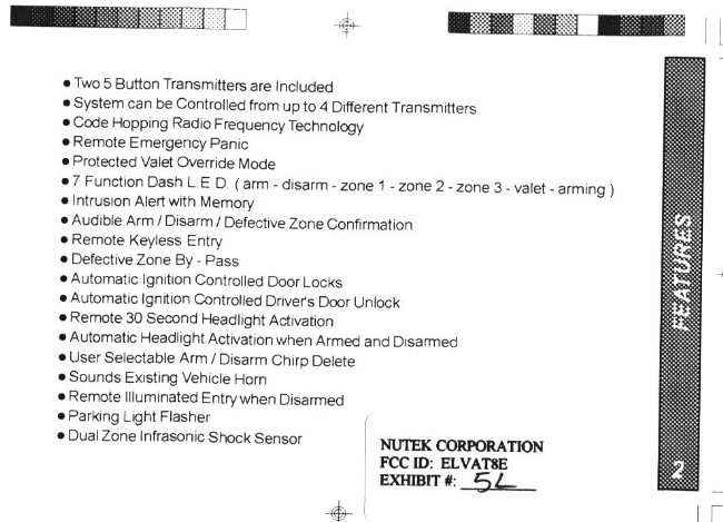 AUTO SECURITY TRANSMITTER User Manual