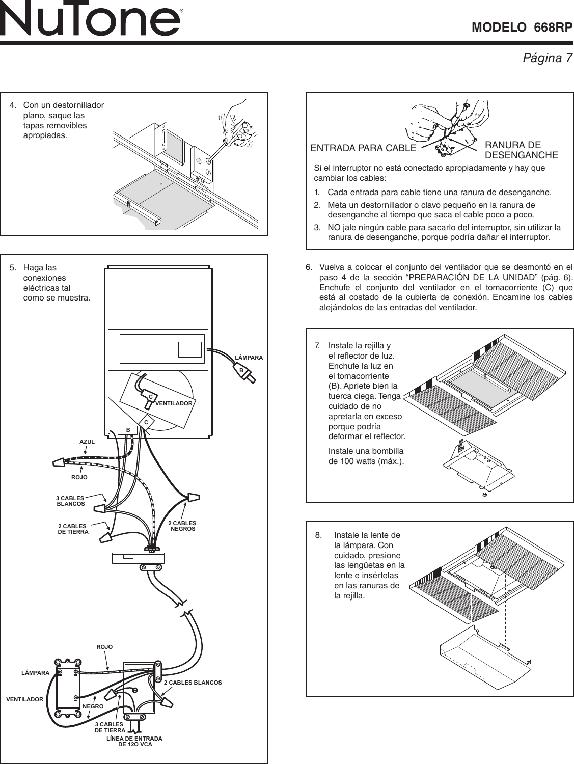 Page 7 of 8 - Nutone Nutone-668Rp-Quick-Start-Guide