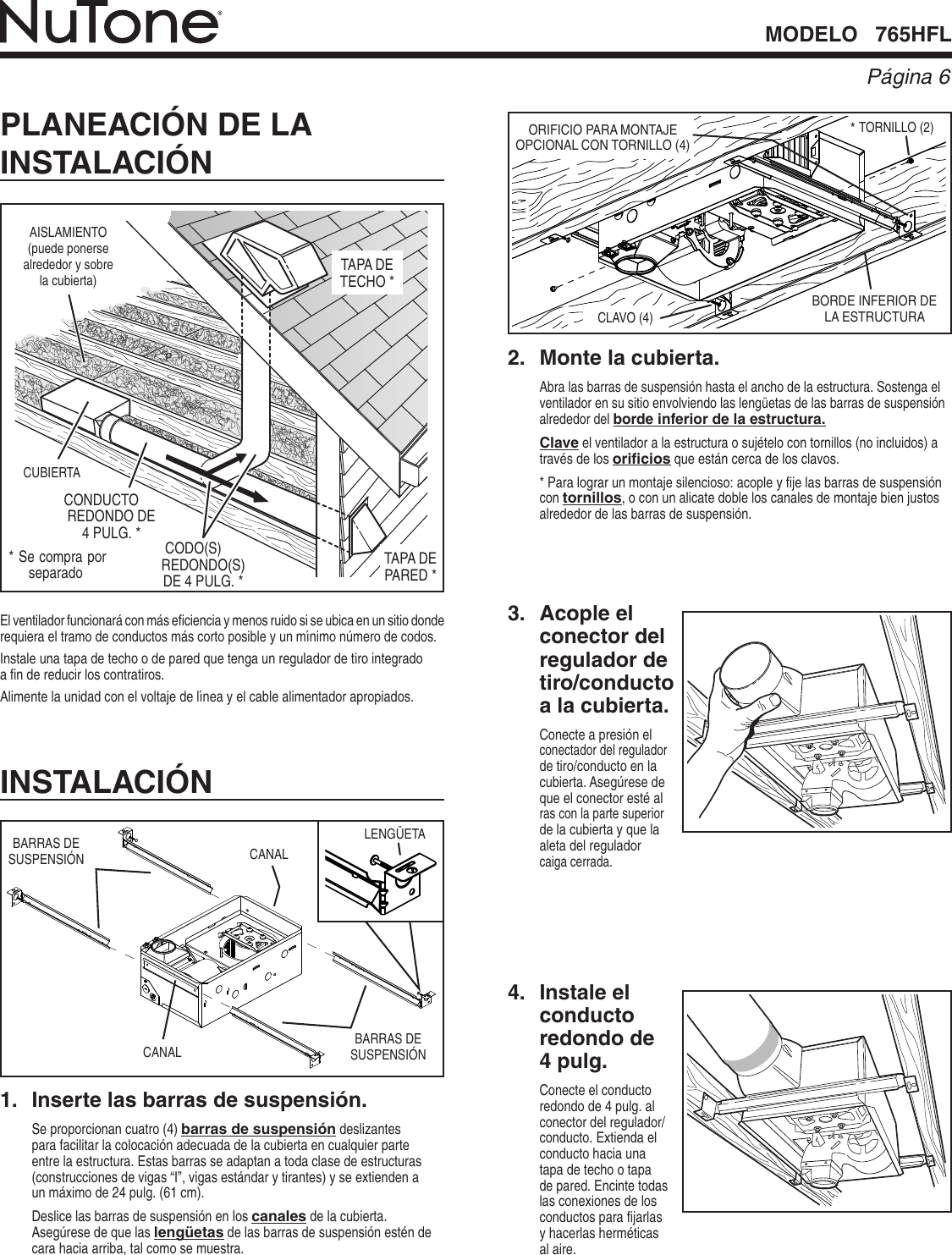 Page 6 of 8 - Nutone Nutone-765Hfl-Users-Manual-  Nutone-765hfl-users-manual