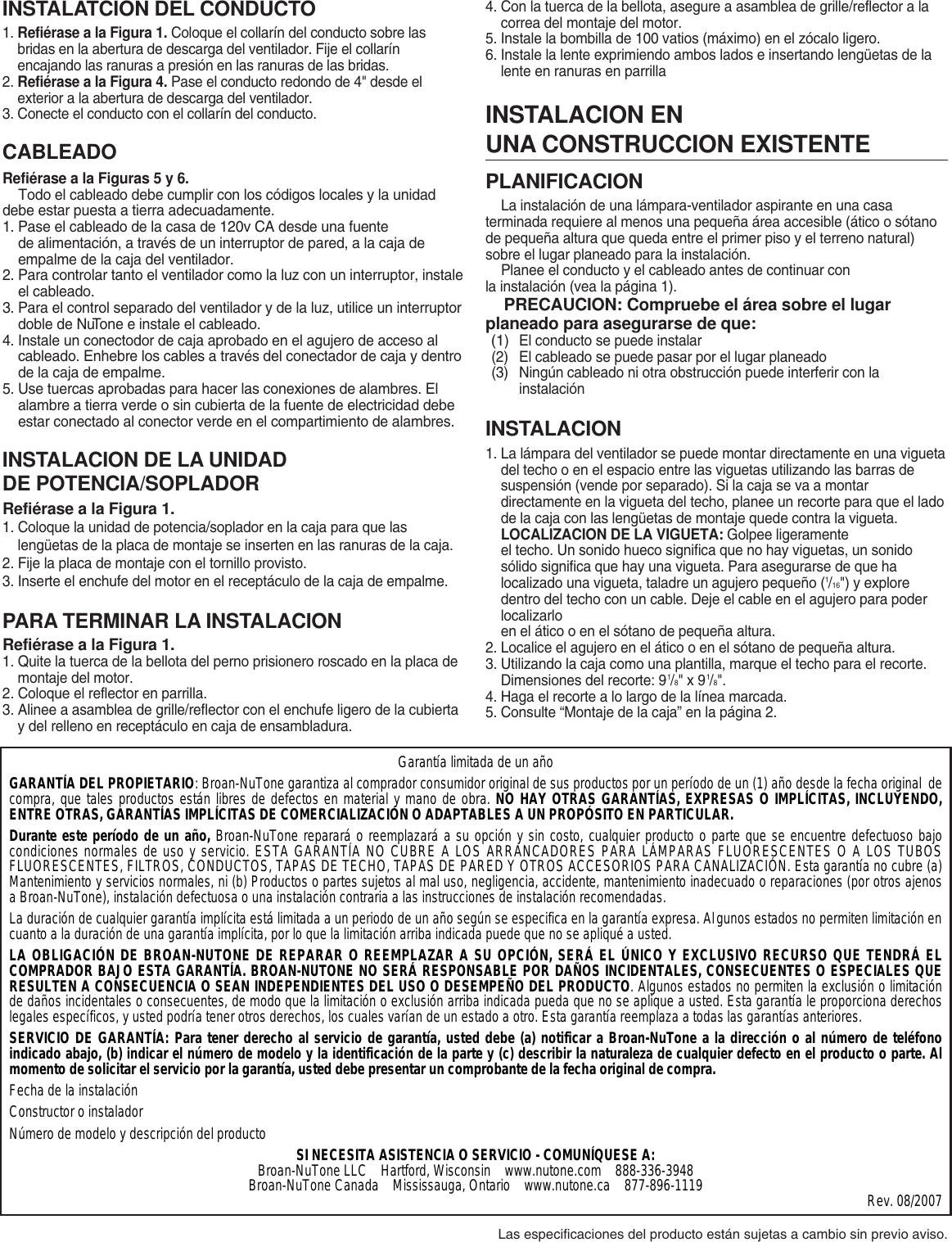 Page 4 of 8 - Nutone Nutone-769Rl-Users-Manual- 101256_763RLN_769RL  Nutone-769rl-users-manual