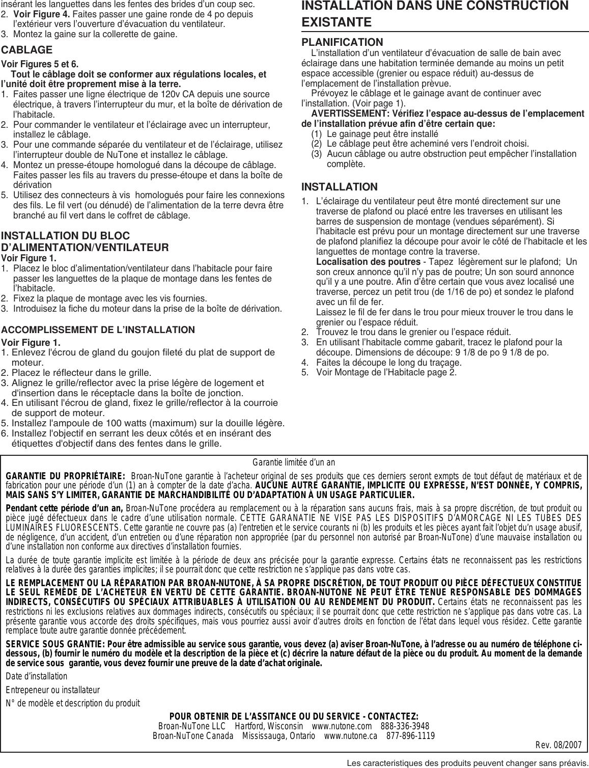 Page 6 of 8 - Nutone Nutone-769Rl-Users-Manual- 101256_763RLN_769RL  Nutone-769rl-users-manual