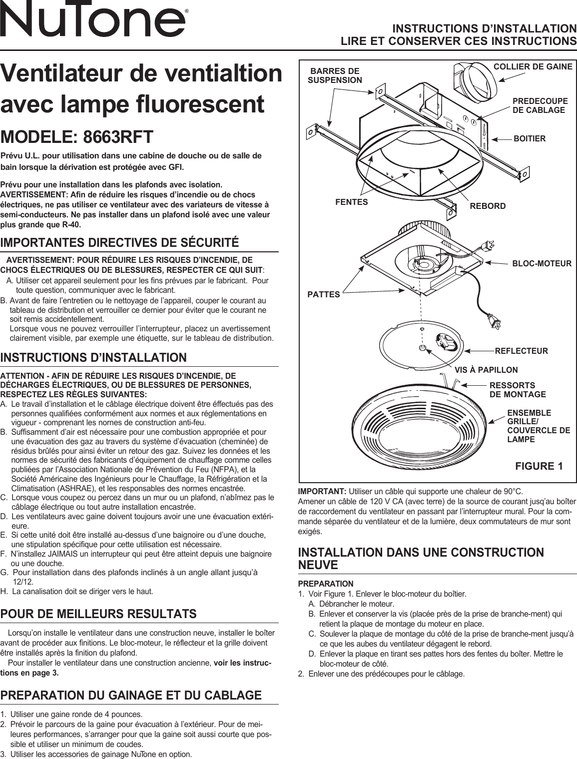 Page 4 of 12 - Nutone Nutone-8663Rft-Users-Manual-  Nutone-8663rft-users-manual