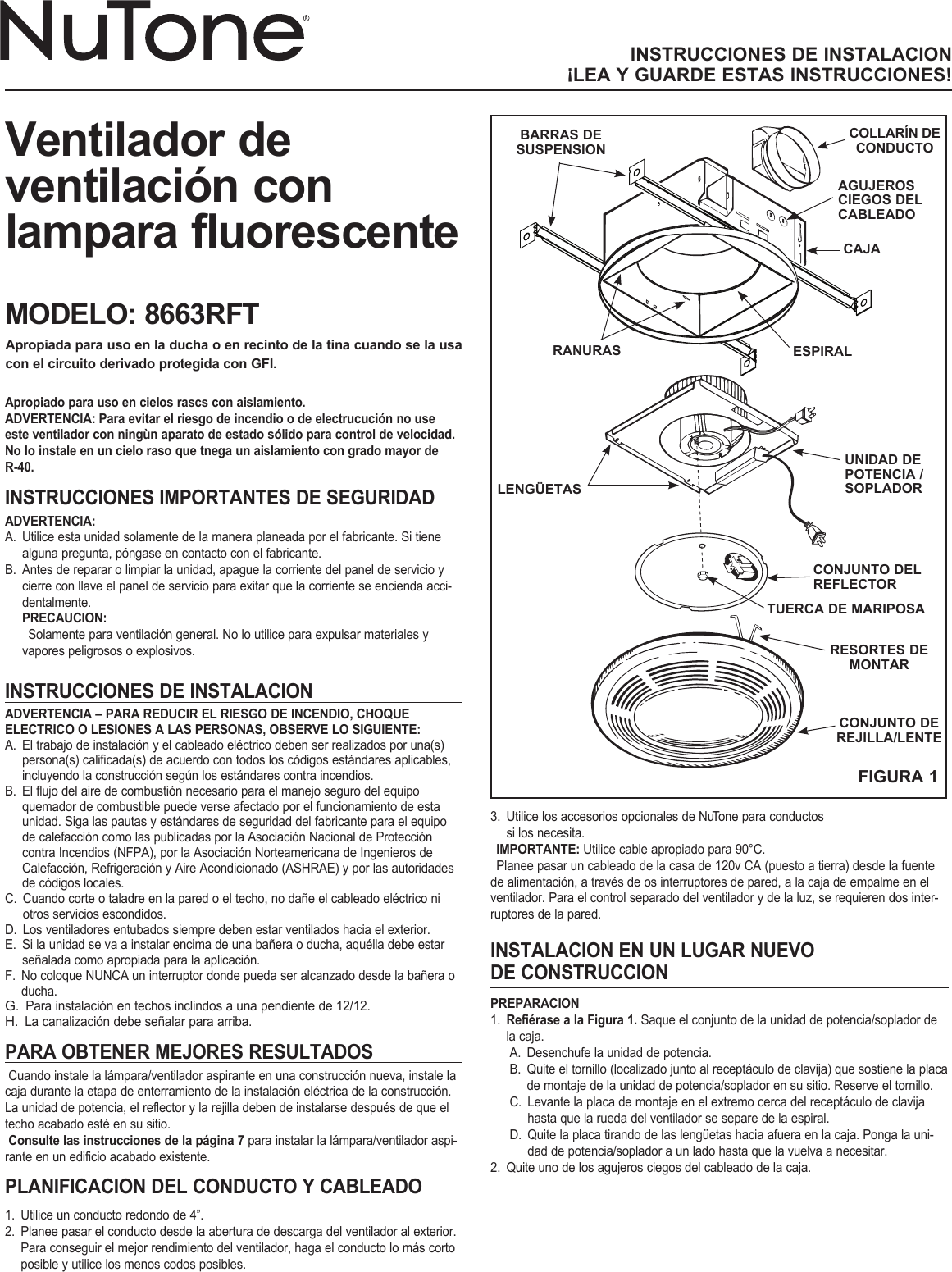 Page 7 of 12 - Nutone Nutone-8663Rft-Users-Manual-  Nutone-8663rft-users-manual